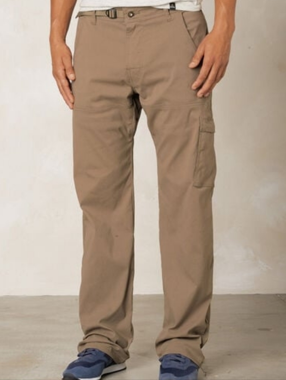 PrAna Breathe Men's Nylon Hiking Outdoor Pants Convertible Cargo 32 Beige Tan